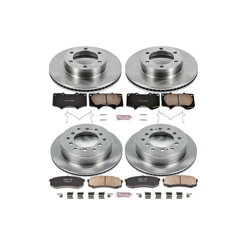 PowerStop | Disc Brake Pad & Rotor Kit - Avant & Arrière - Sequoia Limited / SR5 4.7L 2001-2007