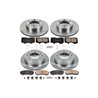 PowerStop | Disc Brake Pad & Rotor Kit - Avant & Arrière - Sequoia Limited / SR5 4.7L 2001-2007