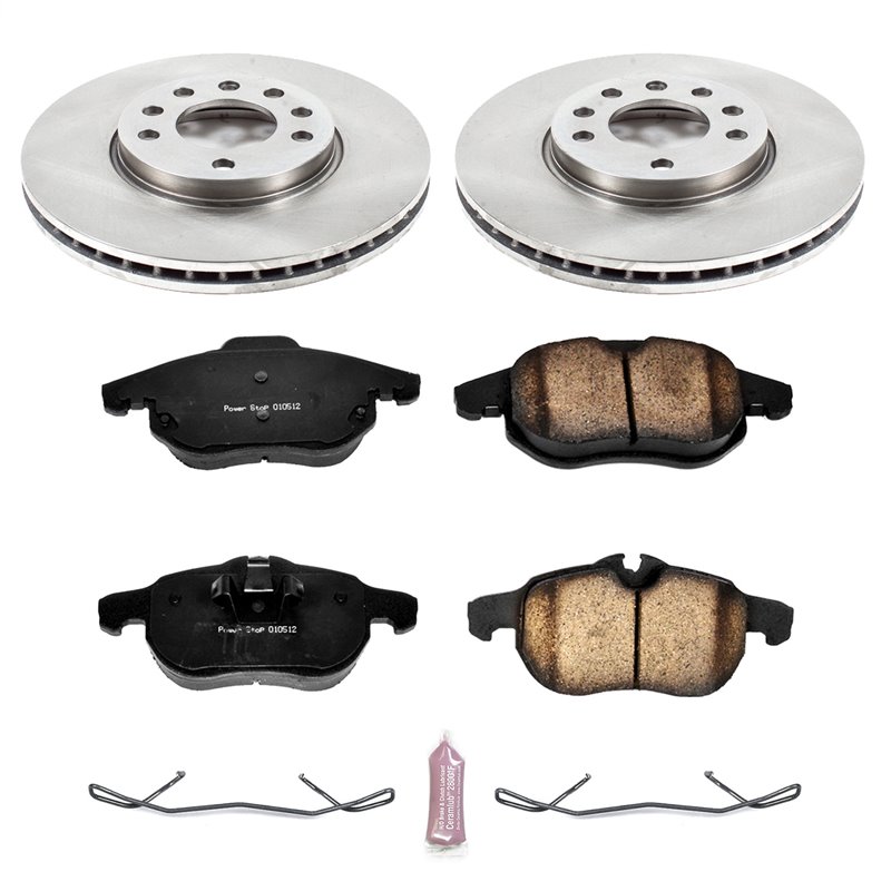 PowerStop | Disc Brake Pad & Rotor Kit - Front - 9-3 / 9-3X Base 2.0T / 2.8T 2003-2011 PowerStop Brake Kits
