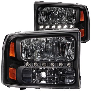Anzo USA | Crystal Headlight Set - Excursion / F-250 / F-350 2000-2004