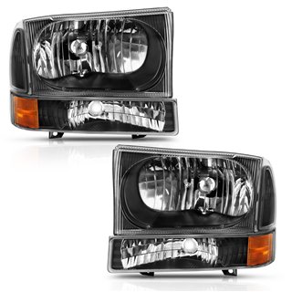 Anzo USA | Crystal Headlight Set - Excursion / F-250 / F-350 2000-2004 Anzo USA Headlights