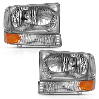 Anzo USA | Crystal Headlight Set - Excursion / F-250 / F-350 2000-2004 Anzo USA Headlights