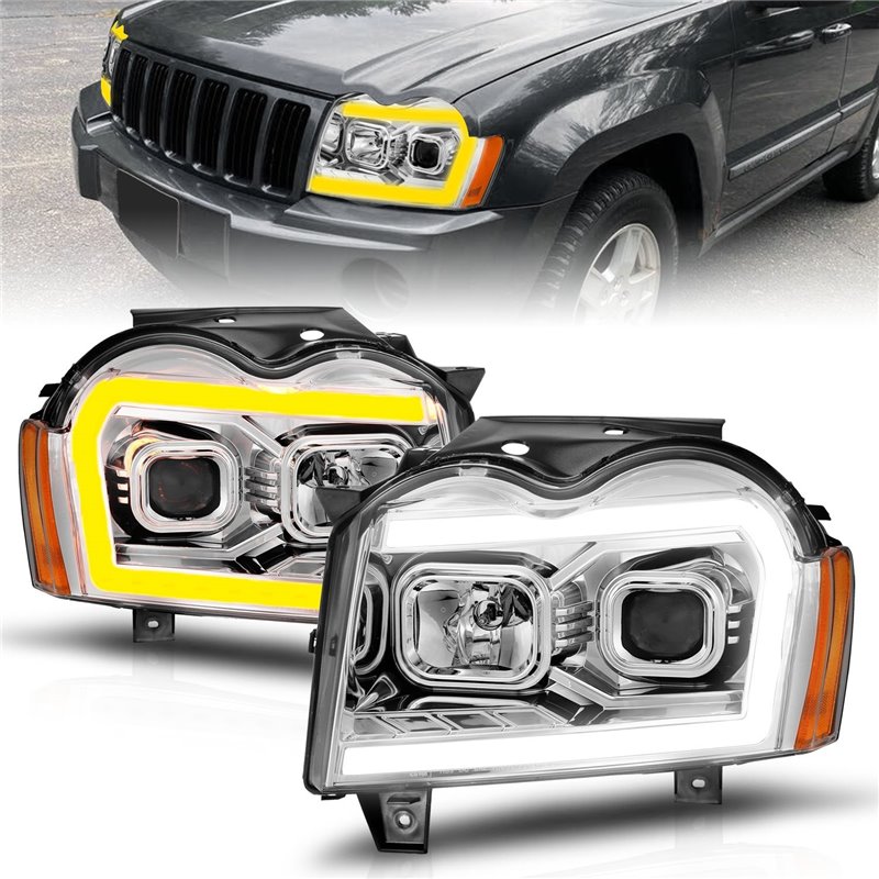 Anzo USA | Projector Headlight Set - Grand Cherokee 2005-2007