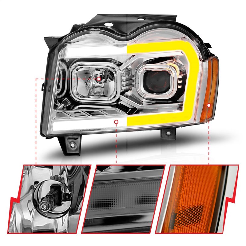 Anzo USA | Projector Headlight Set - Grand Cherokee 2005-2007