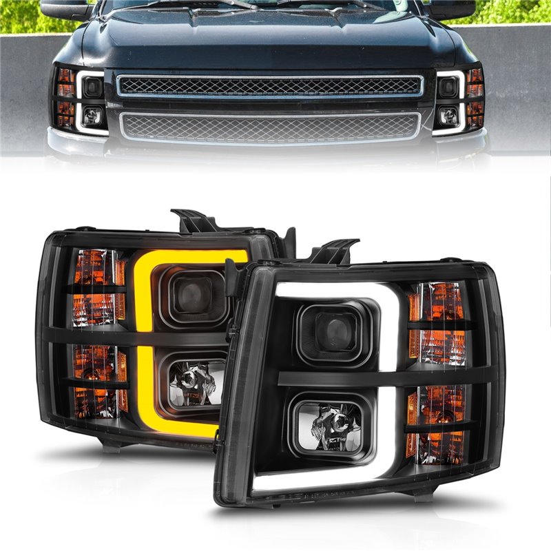 Anzo USA | Projector Headlight Set - Silverado 1500 / Silverado 2500 HD / Silverado 3500 HD 2007-2013