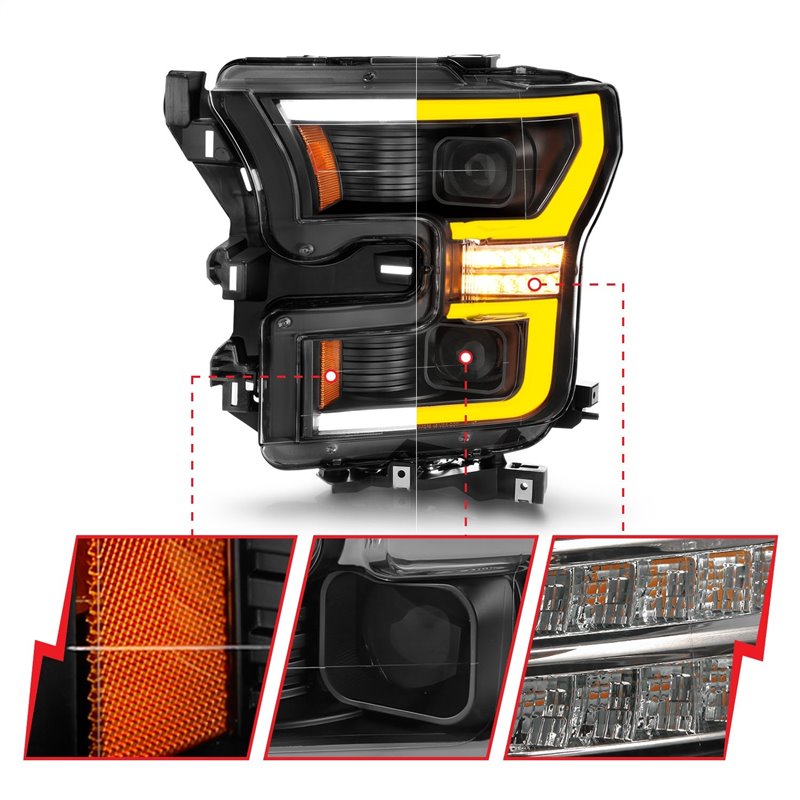 Anzo USA | LED Projector Headlight - F-150 2.7T / 3.5L / 5.0L 2015-2017