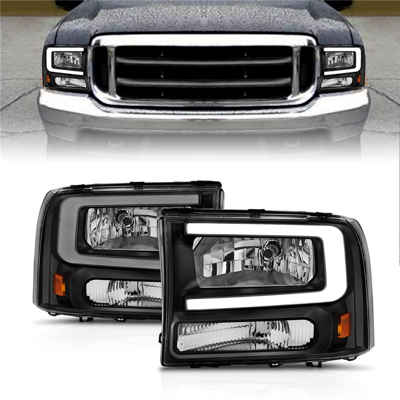 Anzo USA | Crystal Headlight Set - Excursion / F-250 / F-350 2000-2004