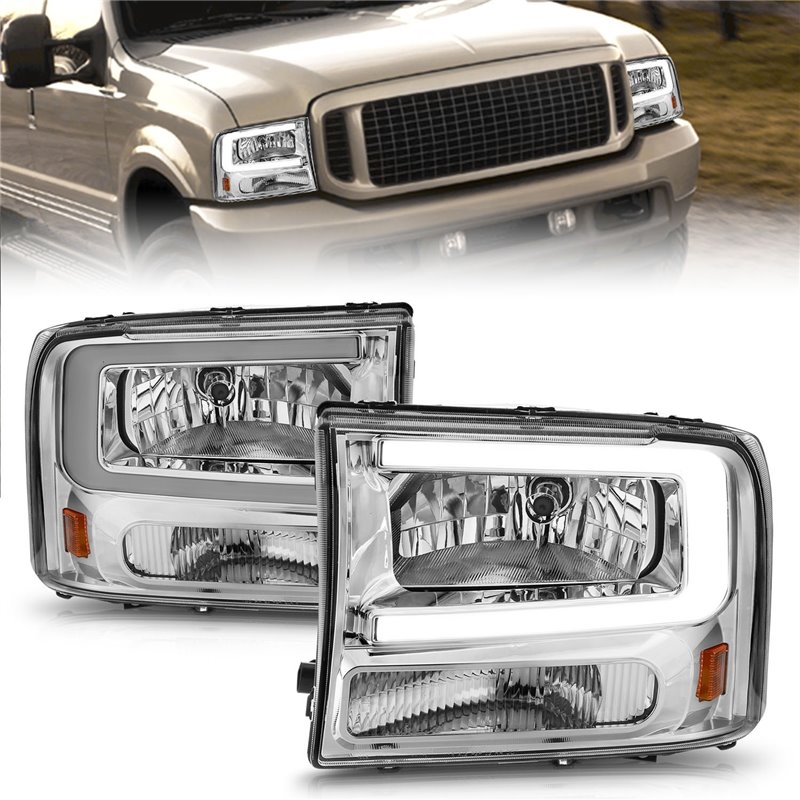 Anzo USA | Crystal Headlight Set - Excursion / F-250 / F-350 2000-2004 Anzo USA Headlights