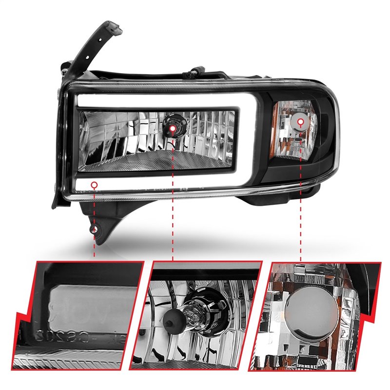 Anzo USA | LED Crystal Headlight - Ram 2500 Base / 3500 1994-2001