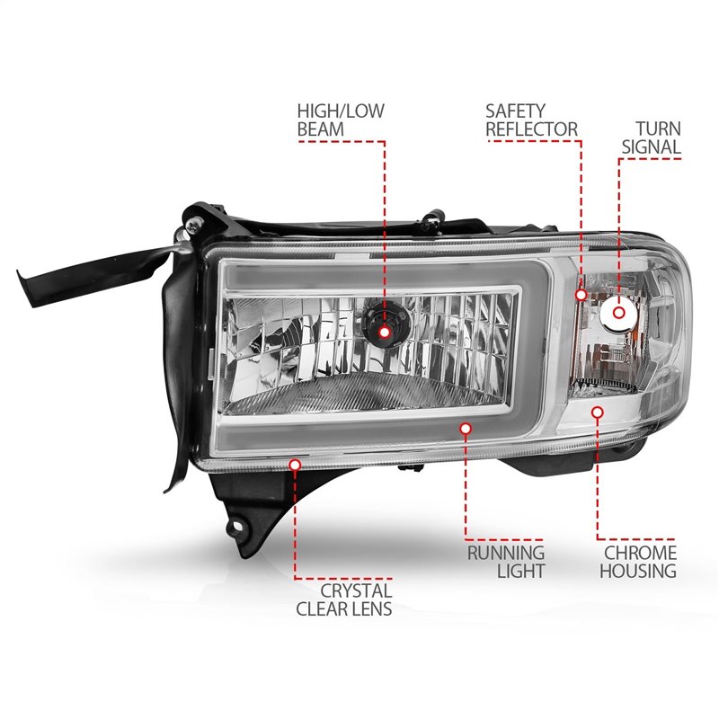 Anzo USA | LED Crystal Headlight - Ram 1500 / 2500 / 3500 2000-2002 Anzo USA Headlights