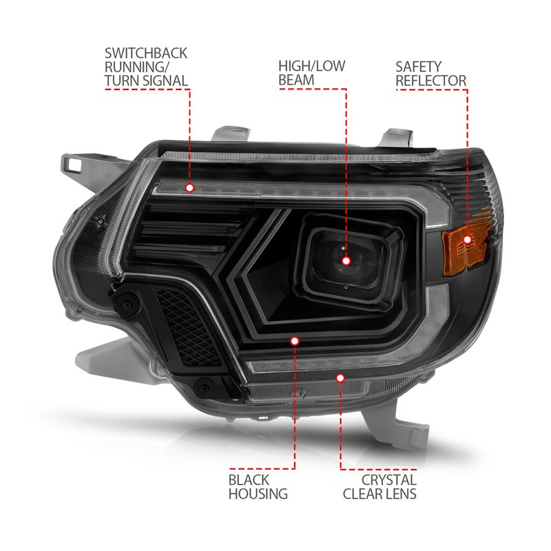 Anzo USA | Projector Headlight Set - Tacoma 2.7L / 4.0L 2012-2015