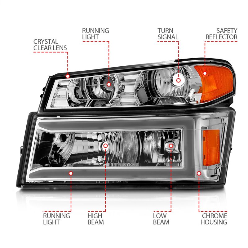 Anzo USA | Crystal Headlight Set - Colorado / Canyon 2004-2012 Anzo USA Headlights