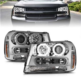 Anzo USA | Projector Headlight Set w/Halo - Trailblazer / Trailblazer EXT 2002-2009