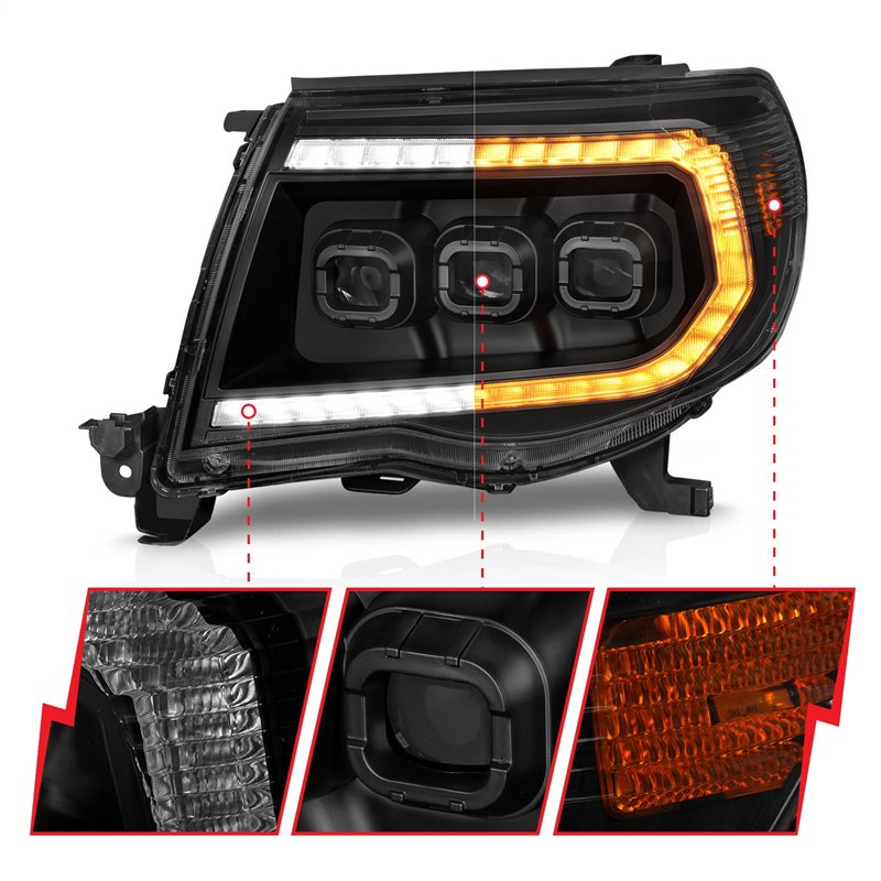 Anzo USA | LED Projector Headlight - Tacoma 2.7L / 4.0L 2005-2011