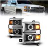 Anzo USA | Projector Headlight Set w/Halo - Silverado 1500 4.3L / 5.3L / 6.2L 2014-2015