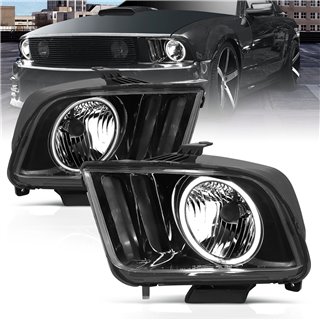 Anzo USA | Crystal Headlight Set w/Halo - Mustang 4.0L / 4.6L / 5.4L 2005-2009 Anzo USA Headlights