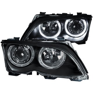 Anzo USA | Projector Headlight Set w/Halo - 325i / 325xi / 330i / M / 330xi 2.5L / 3.0L 2002-2005