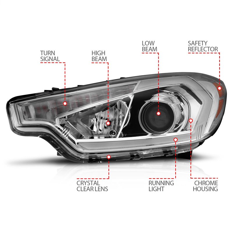 Anzo USA | Projector Headlight Set - Forte 1.8L / 2.0L 2014-2016