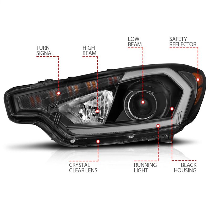 Anzo USA | Projector Headlight Set - Forte 1.8L / 2.0L 2014-2016