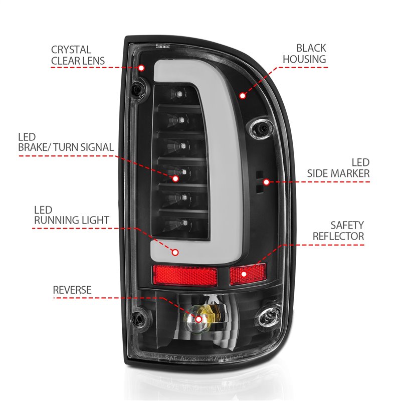 Anzo USA | LED Tail Light - Tacoma 2.4L / 2.7L / 3.4L 1995-2000 Anzo USA Tail Lights