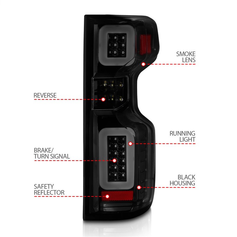 Anzo USA | Sequential LED Tail Light - Silverado 1500 2019-2022 Anzo USA Tail Lights