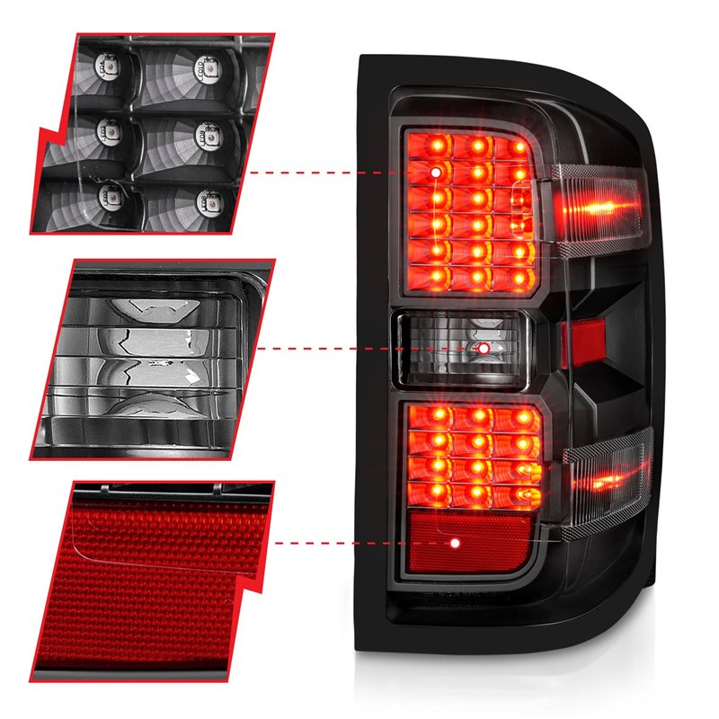 Anzo USA | LED Tail Light - Silverado 1500 / Silverado 2500 HD / Silverado 3500 HD 2014-2019