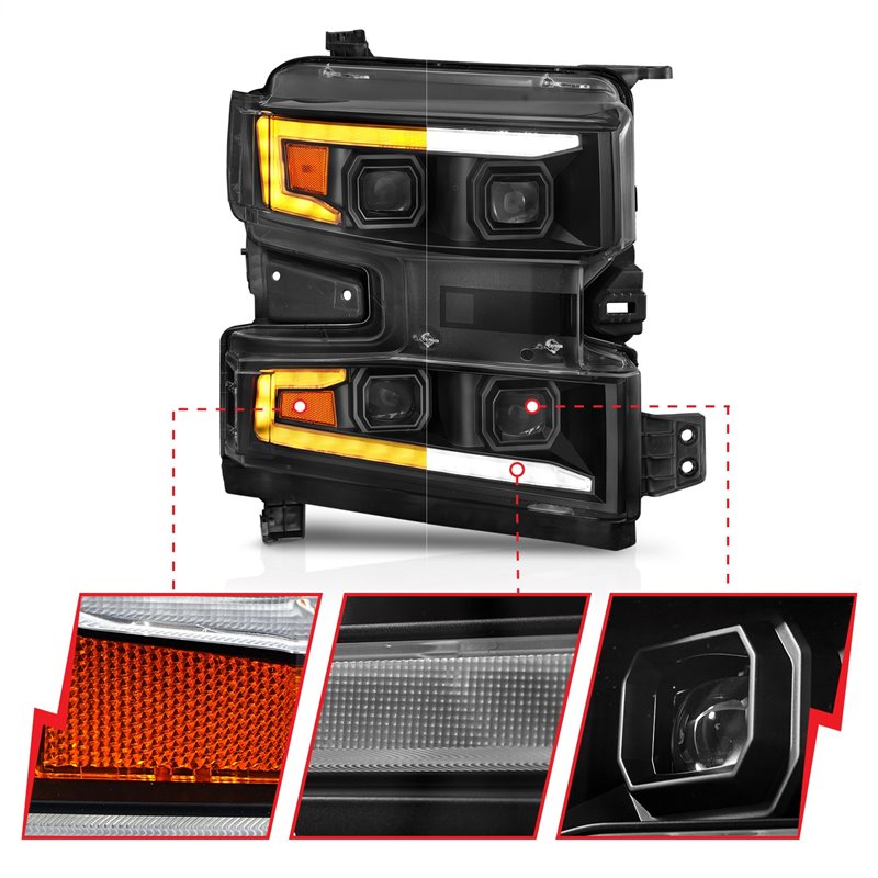 Anzo USA | LED Projector Headlight - Silverado 1500 / Limited / WT 2019-2022 Anzo USA Headlights