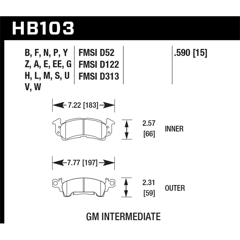 Hawk | SuperDuty Disc Brake Pad - Chevrolet / GMC / Pontiac 1969-2002