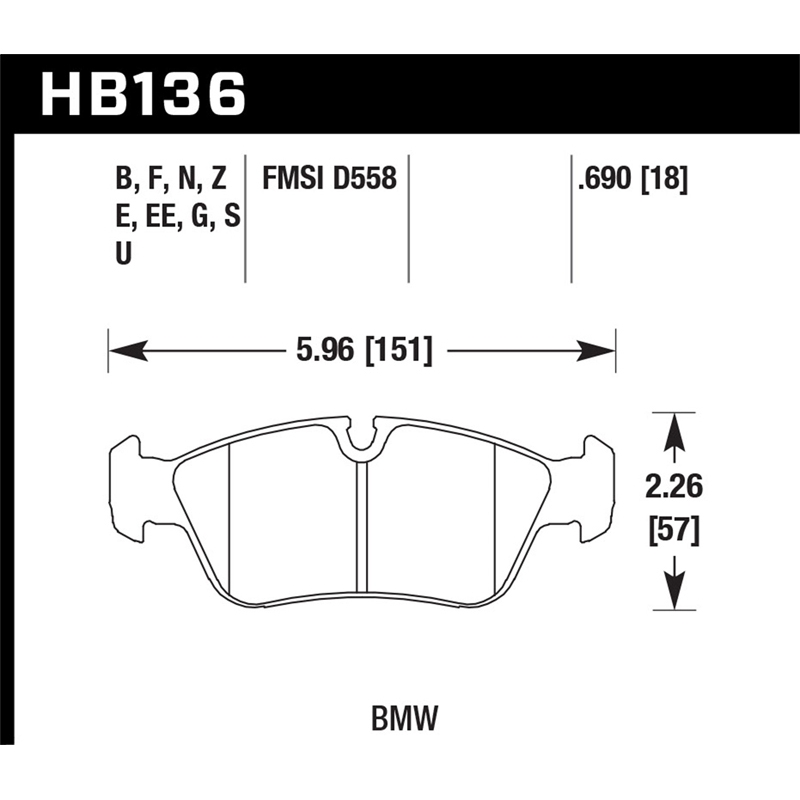 Hawk | Blue 9012 Disc Brake Pad - BMW 1992-2006