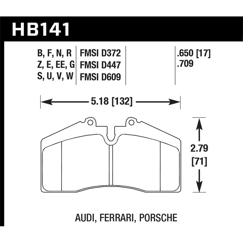 Hawk | HPS 5.0 Disc Brake Pad - 911 / 928 / 944 / 968 1986-1998
