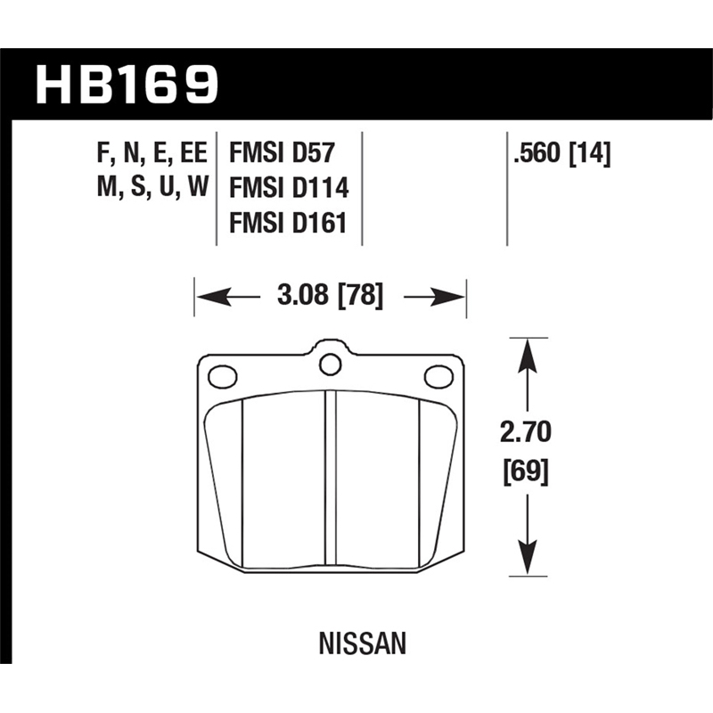 Hawk | HP Plus Disc Brake Pad - 240Z / 260Z / 280Z 1970-1978