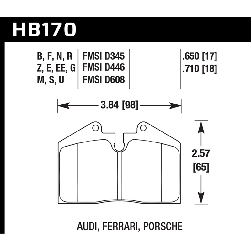 Hawk | DTC-60 Disc Brake Pad - 911 / 928 / 944 / 968 1979-1998
