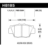 Hawk | HPS Disc Brake Pad - NSX Base / T 3.0L / 3.2L 1991-2005