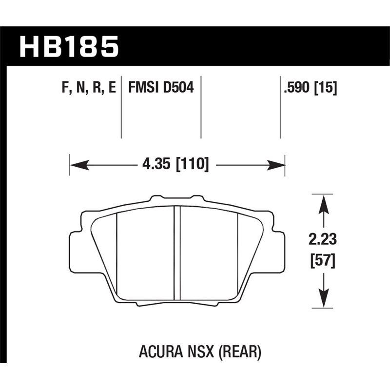 Hawk | HP Plus Disc Brake Pad - NSX Base / T 3.0L / 3.2L 1991-2005
