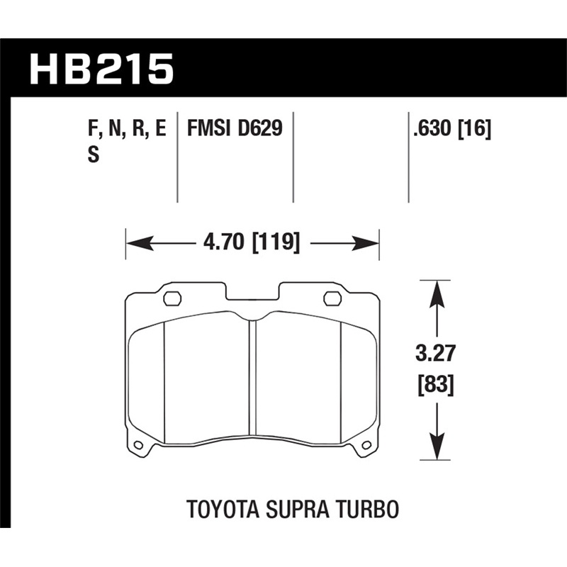 Hawk | HPS Disc Brake Pad - Supra Twin Turbo 3.0T 1993-1998