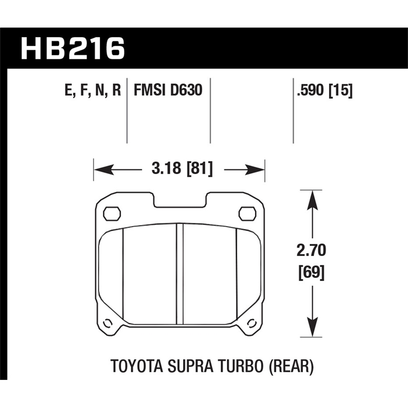 Hawk | HPS Disc Brake Pad - Supra Twin Turbo 3.0T 1993-1998