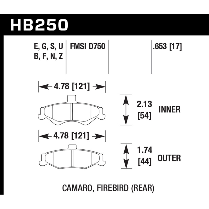 Hawk | HPS 5.0 Disc Brake Pad - Camaro / Firebird 3.8L / 5.7L 1998-2002
