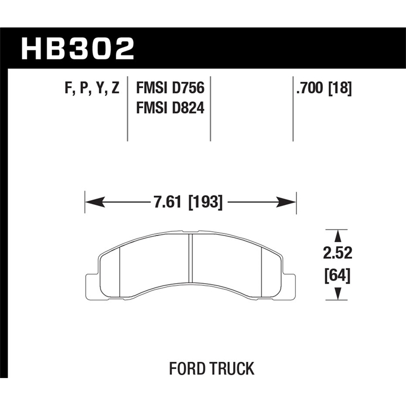 Hawk | LTS Disc Brake Pad - Excursion / F-250 / F-350 2000-2005