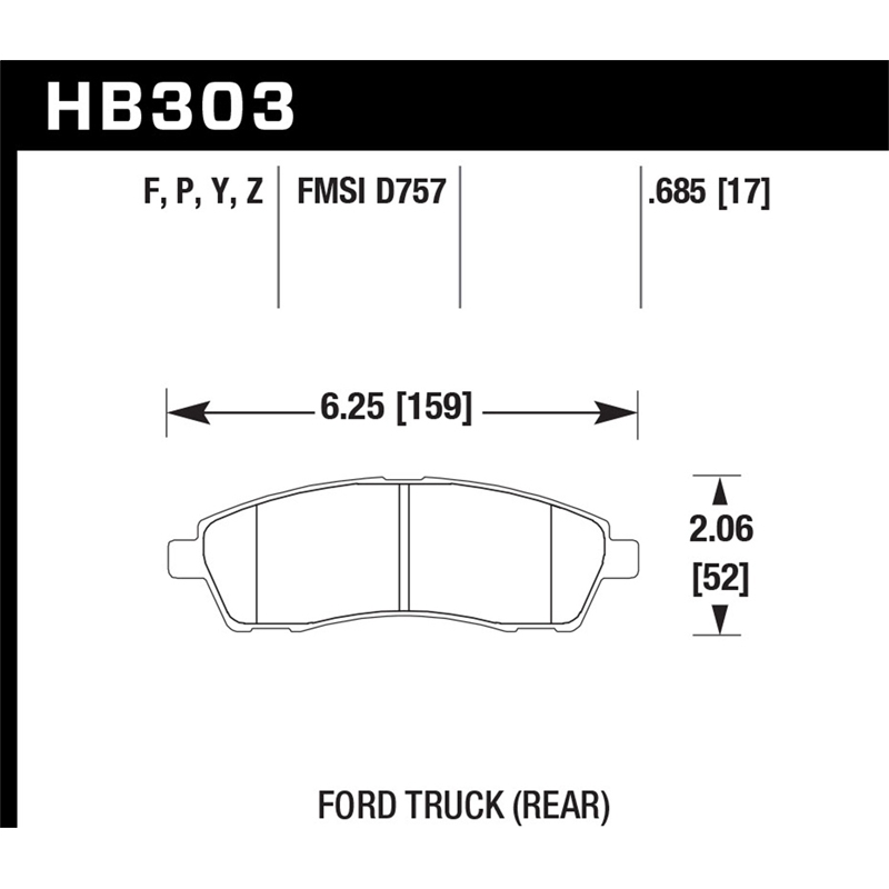 Hawk | SuperDuty Disc Brake Pad - Excursion / F-250 / F-350 2000-2005