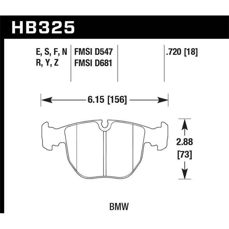 Hawk | HT-10 Disc Brake Pad - BMW 1991-2006