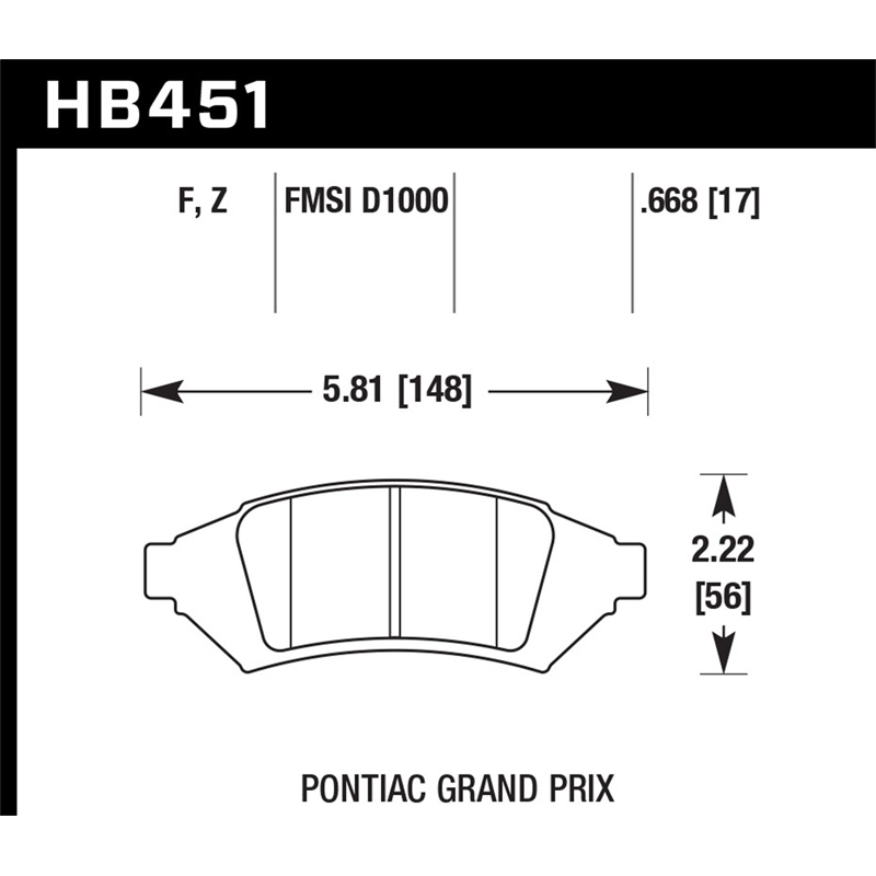 Hawk | HPS Disc Brake Pad - Grand Prix 3.8L 2004