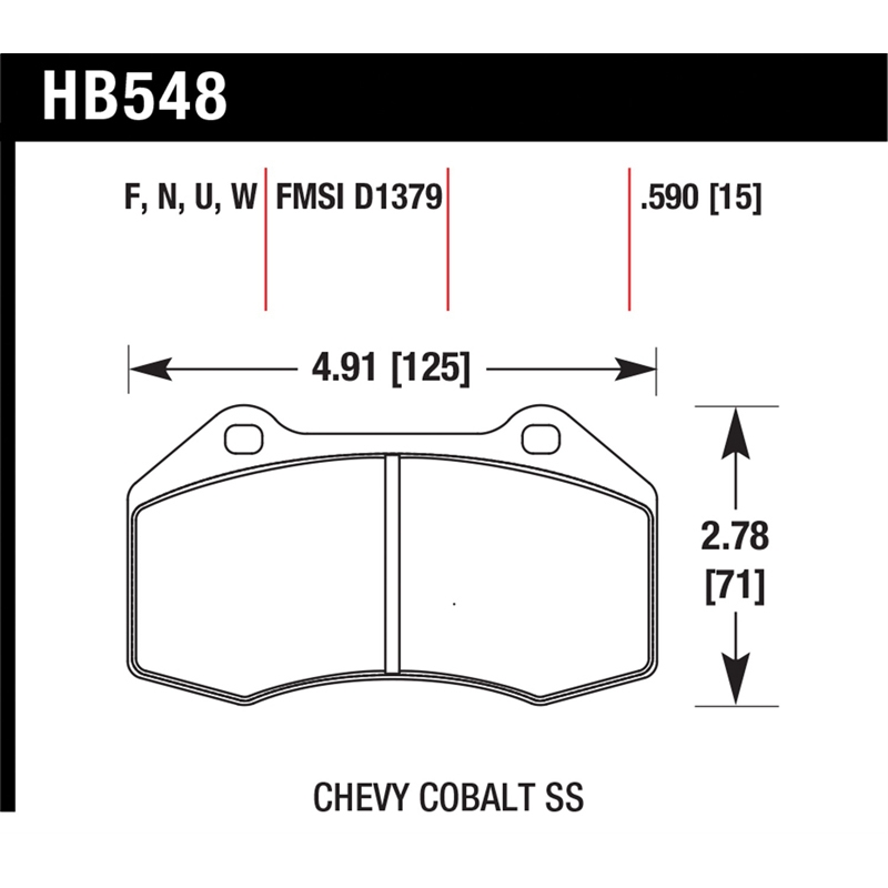 Hawk | DTC-60 Disc Brake Pad - 4C / Cobalt / HHR / MX-5 Miata 1.7T / 2.0T 2008-2020