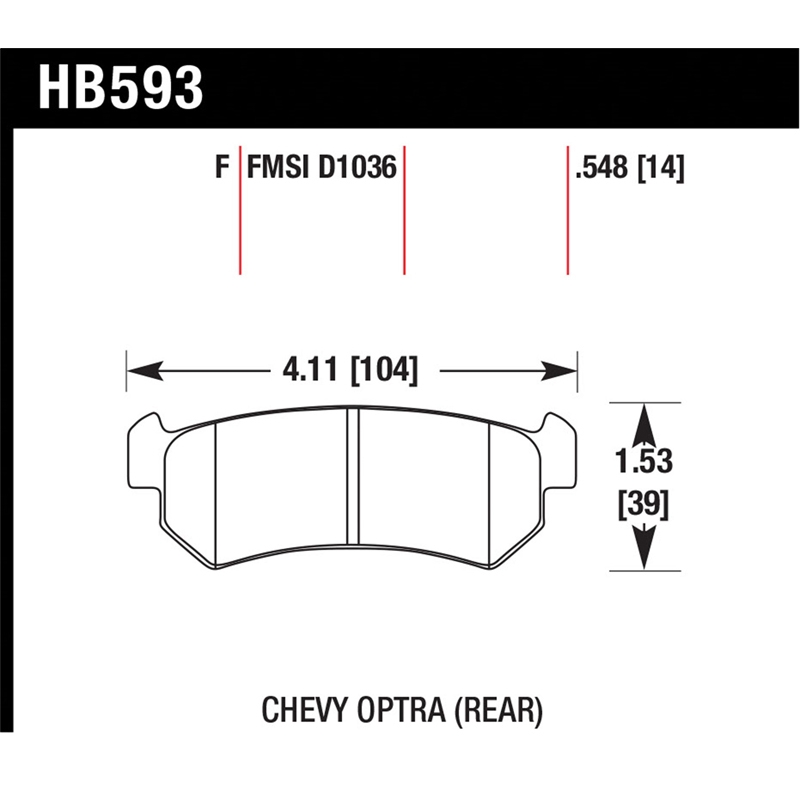 Hawk | HPS Disc Brake Pad - Optra Base / LS 2.0L 2004