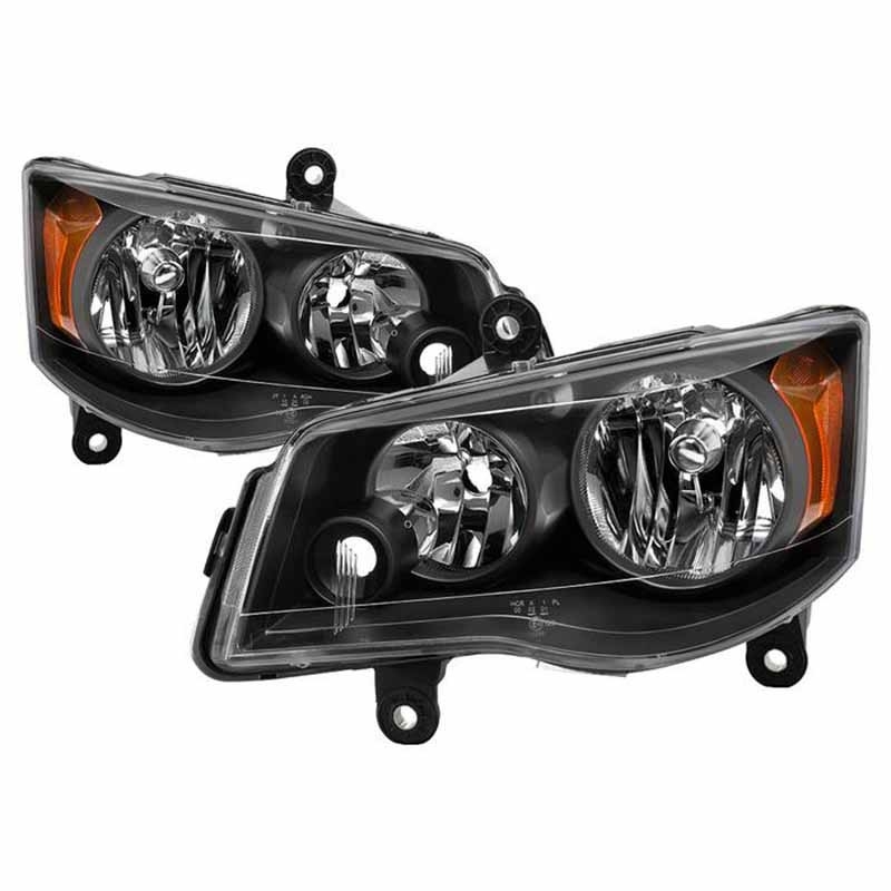 Xtune | Crystal Headlights - OEM Style - Black Xtune Headlights