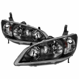 Xtune | Crystal Headlights - OEM Style - Black Xtune Headlights