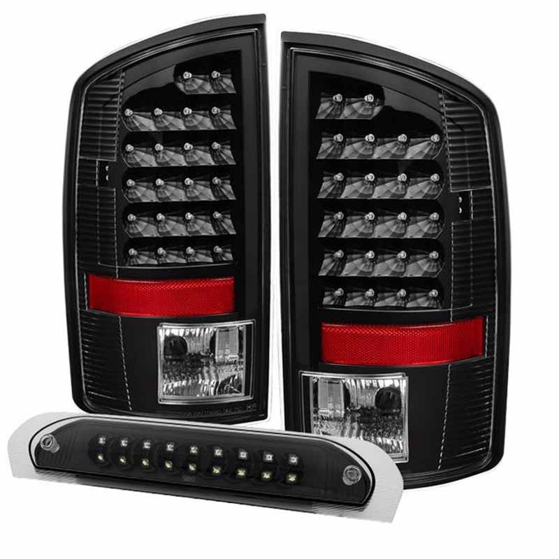 xTune | Tail Lights - LED W / 3rd Brake - Black Xtune 3rd Brake Lights