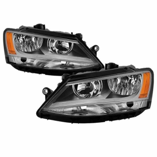 Xtune | Crystal Headlights - HALO - OEM Style - Chrome Xtune Projector Headlight