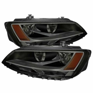 Xtune | Crystal Headlights - HALO - Amber - Smoked Xtune Projector Headlight