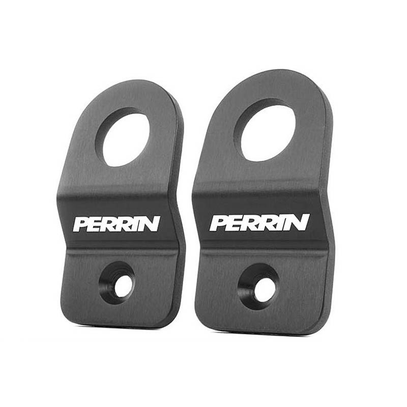 PERRIN | Upper Radiator Bracket Set Black - WRX / STI 2008-2021 PERRIN Performance Engine Dress Up