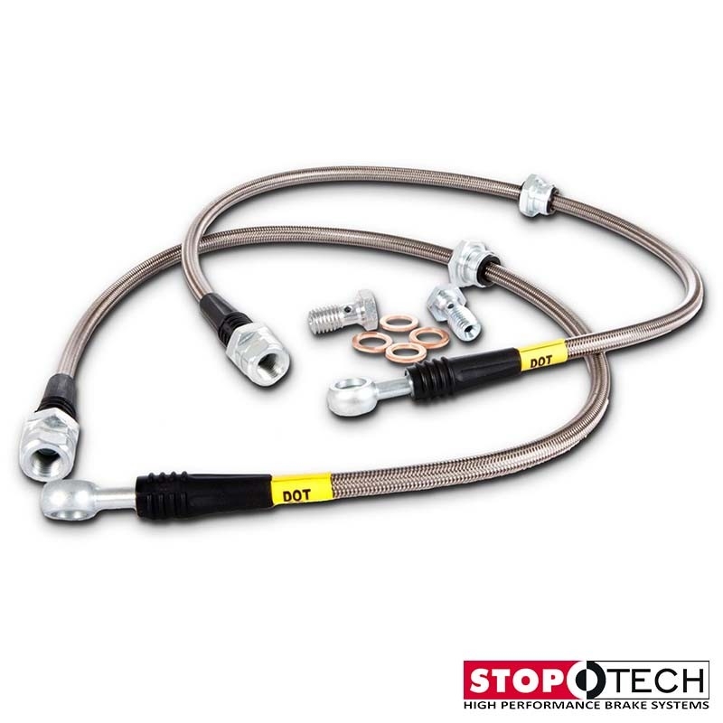 StopTech | Stainless Steel Braided Brake Hose Kit - Avant StopTech Lignes a Freins